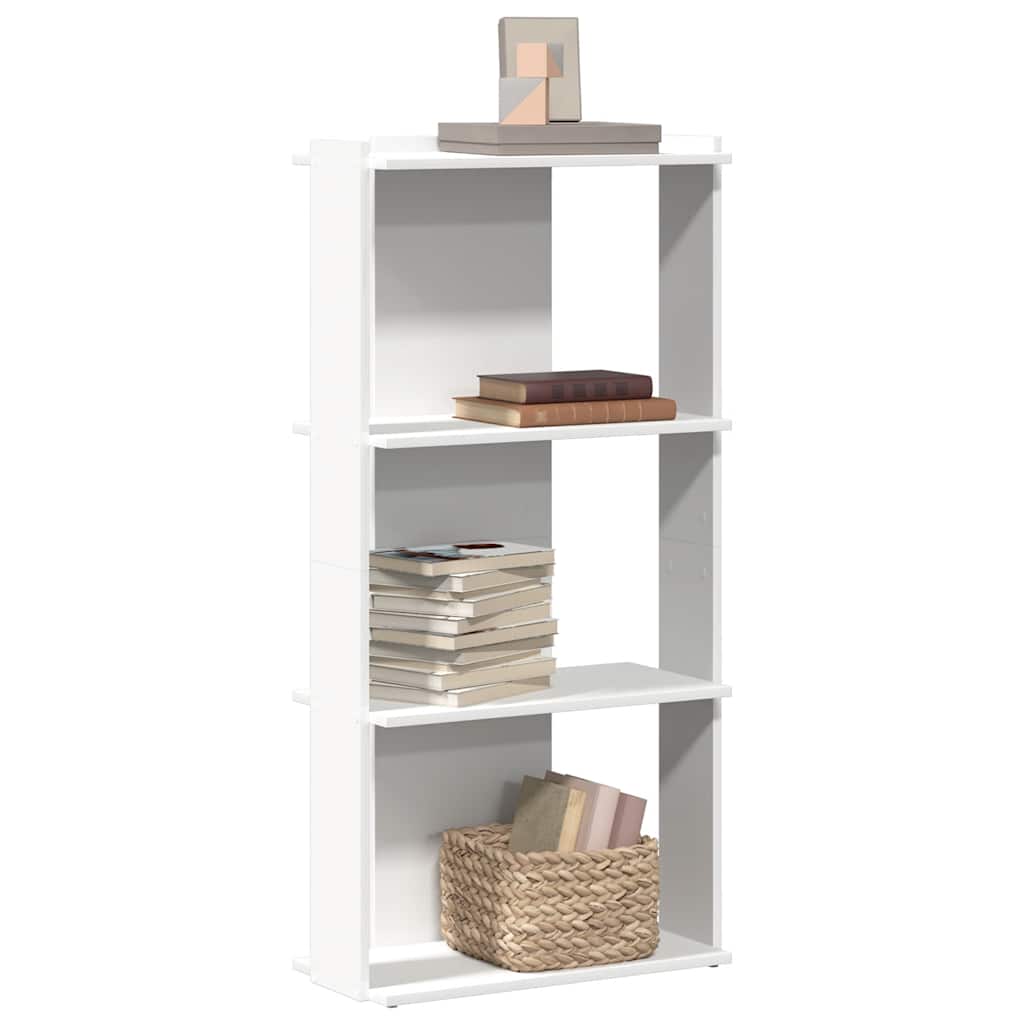 Bücherregal Weiß, 3 Böden, 60x120 cm