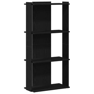 Schwarzes Bücherregal mit 3 Böden