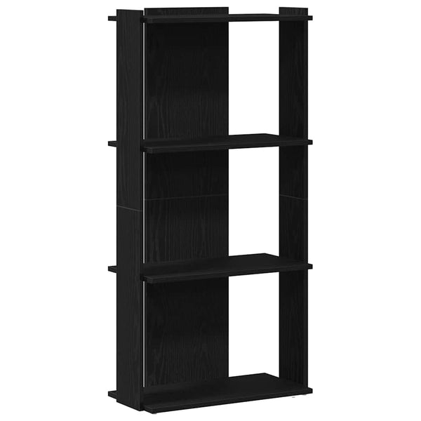 Schwarzes Bücherregal mit 3 Böden