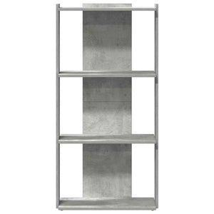 vidaXL Bibliothèque à 3 étagères gris béton 60x30x120 cm en bois d'ingénierie