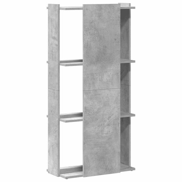 vidaXL Bibliothèque à 3 étagères gris béton 60x30x120 cm en bois d'ingénierie