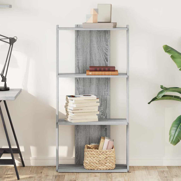 Bücherregal Grau Sonoma 60x30x120 cm