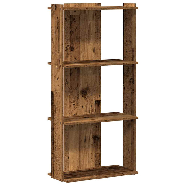 Bücherregal 3 Böden Altholz-Optik