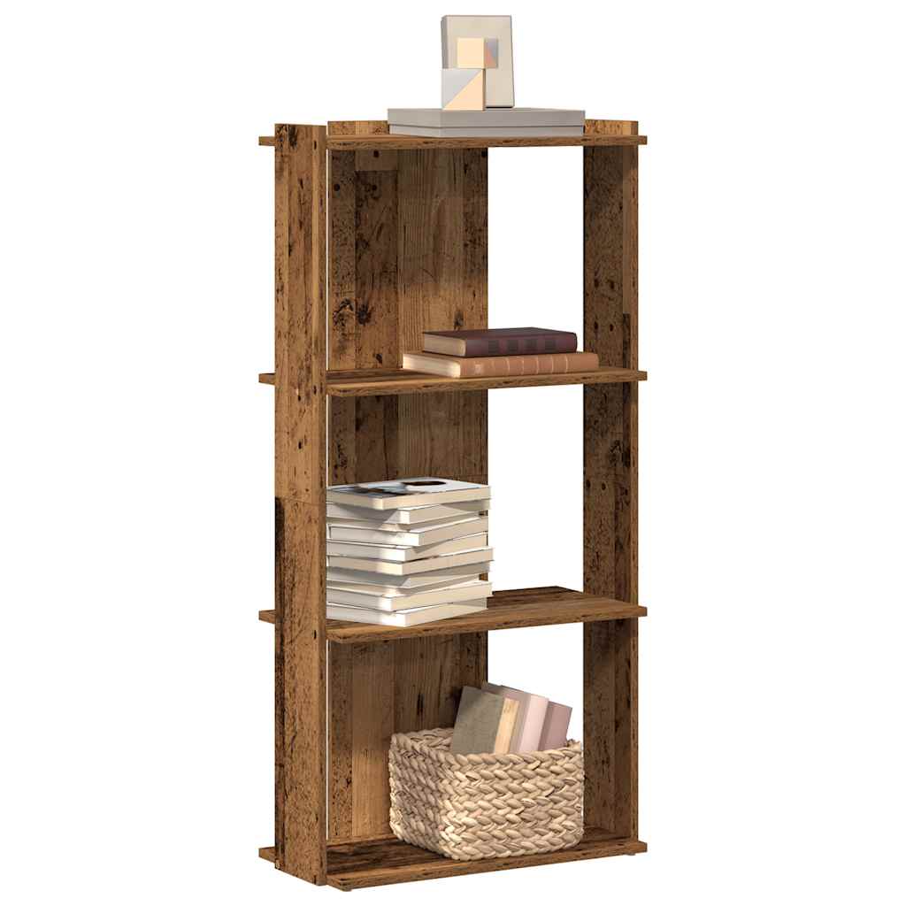 Bücherregal 3 Böden Altholz-Optik