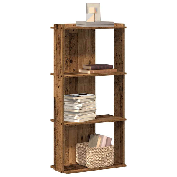 Bücherregal 3 Böden Altholz-Optik