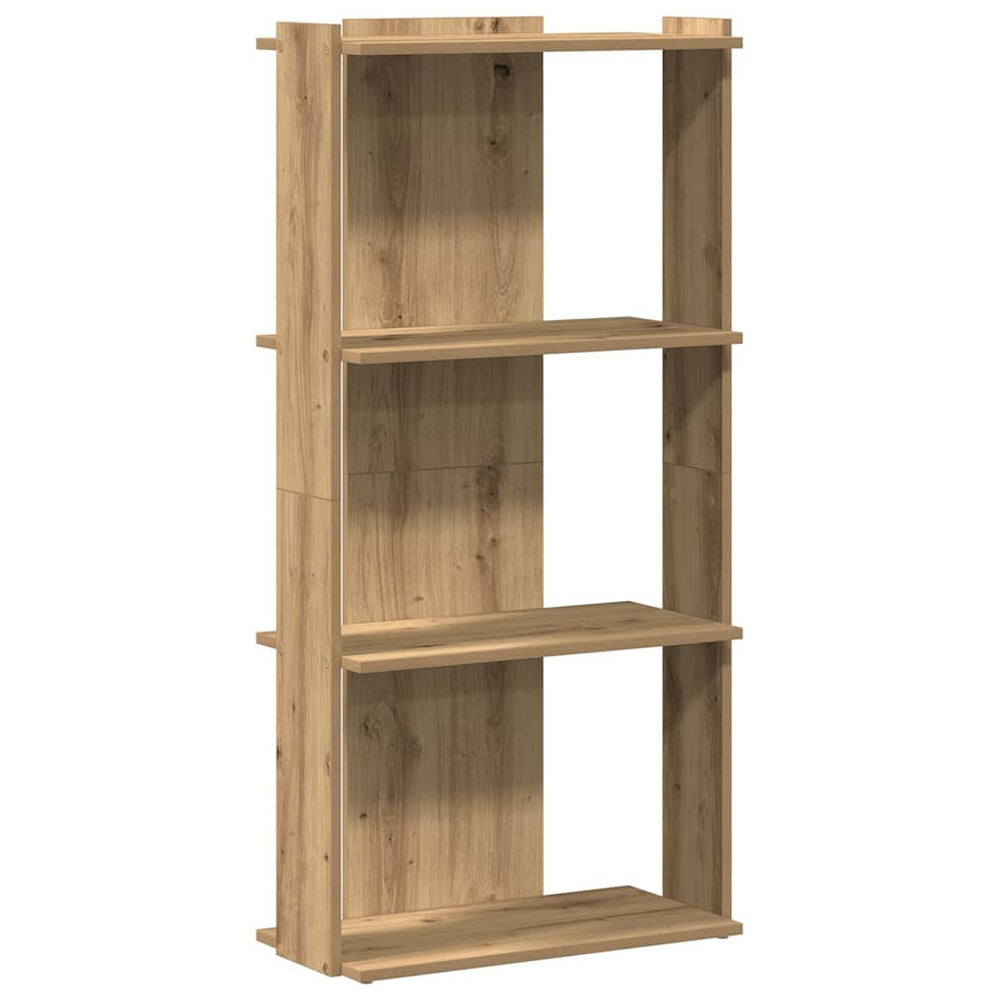 vidaXL Bookcase 3 Tiers Artisan Oak 60x30x120 cm Engineered Wood