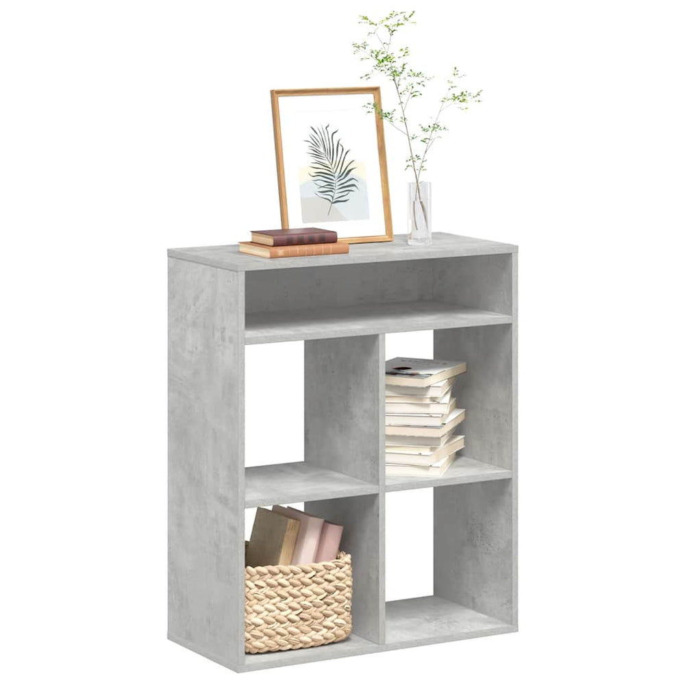 vidaXL Bookcase Concrete Gray 66x31x80 cm Engineered Wood