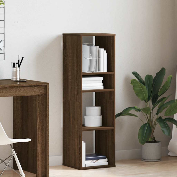 Bücherregal Braun Eichenoptik 112 cm Hoch
