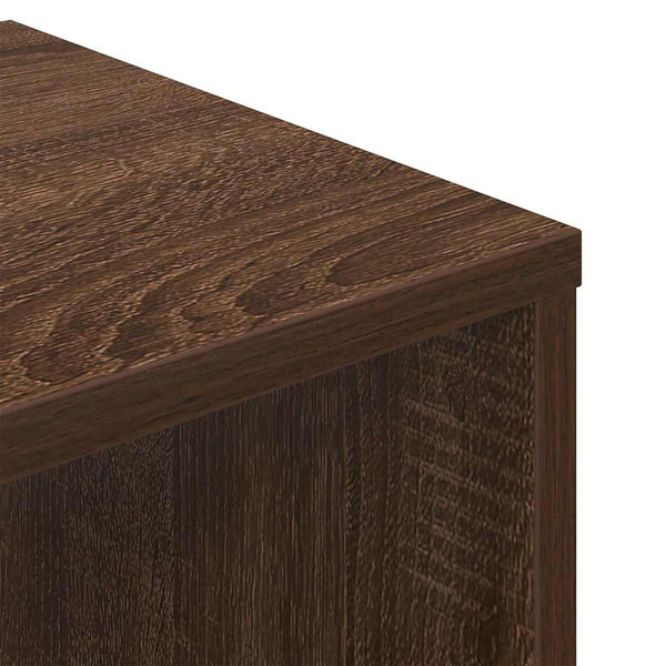 Bücherregal Braun Eichenoptik 112 cm Hoch