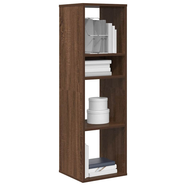 Bücherregal Braun Eichenoptik 112 cm Hoch