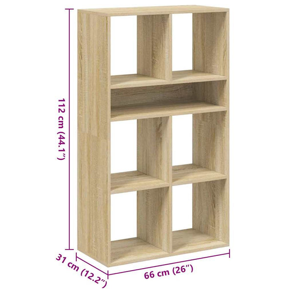 Bücherregal Sonoma Eiche 66x31x112 cm