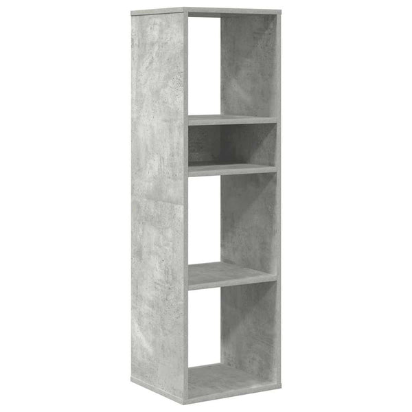 Betongraues Bücherregal, 34x31x112 cm