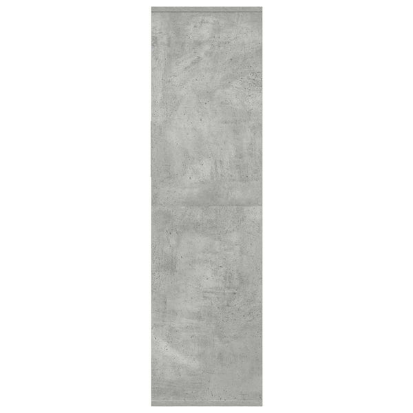 Betongraues Bücherregal, 34x31x112 cm