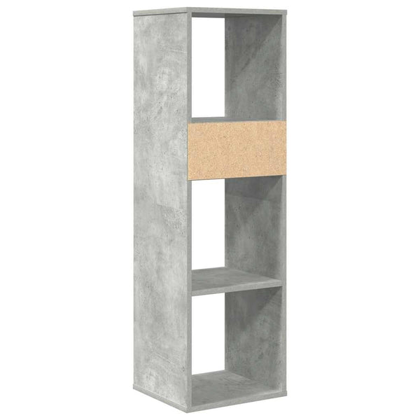 Betongraues Bücherregal, 34x31x112 cm