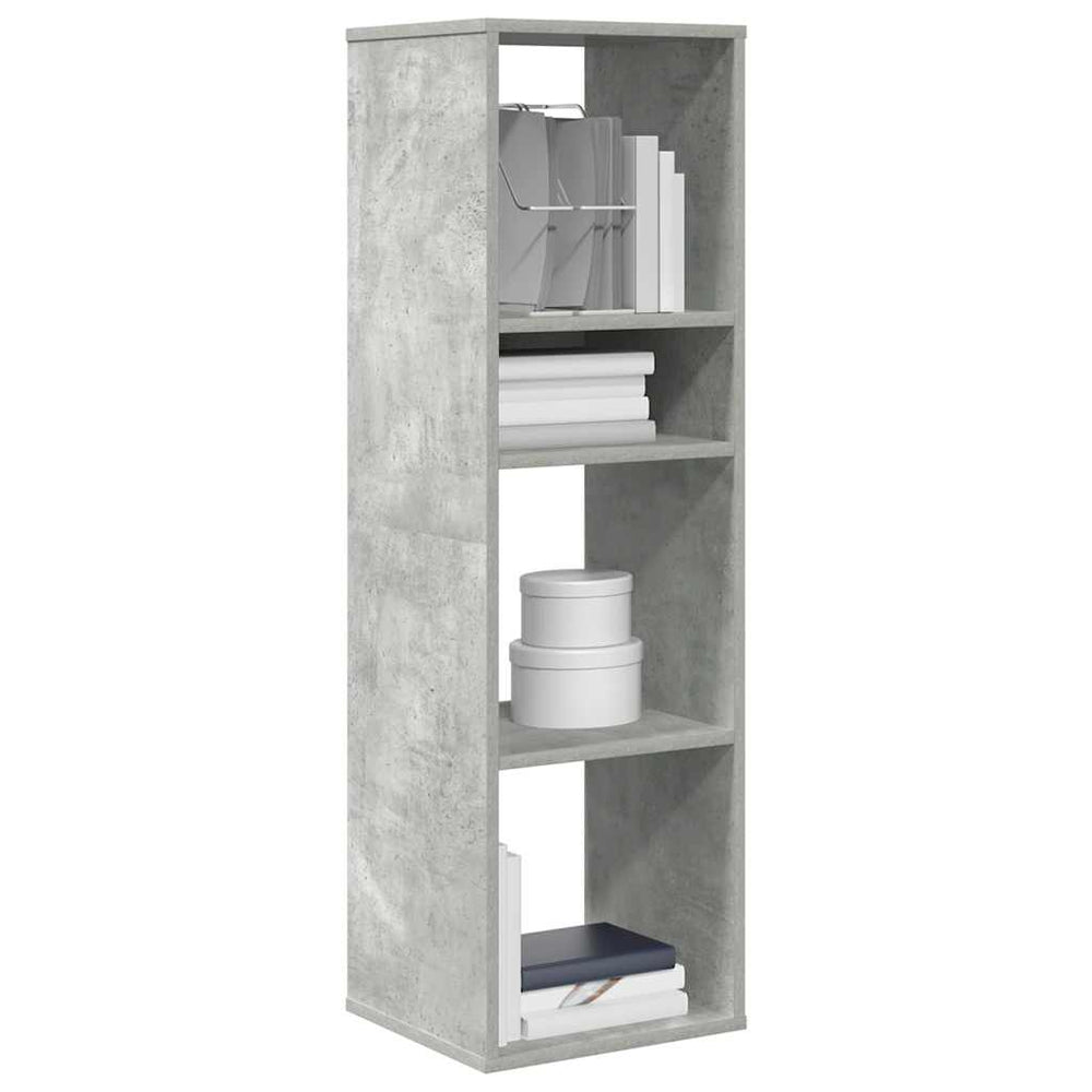 vidaXL Bookcase Concrete Grey 34x31x112 cm Engineered Wood