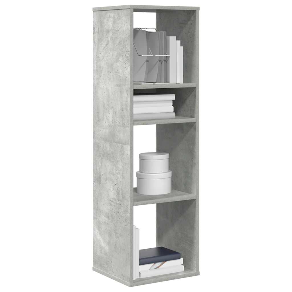 Betongraues Bücherregal, 34x31x112 cm