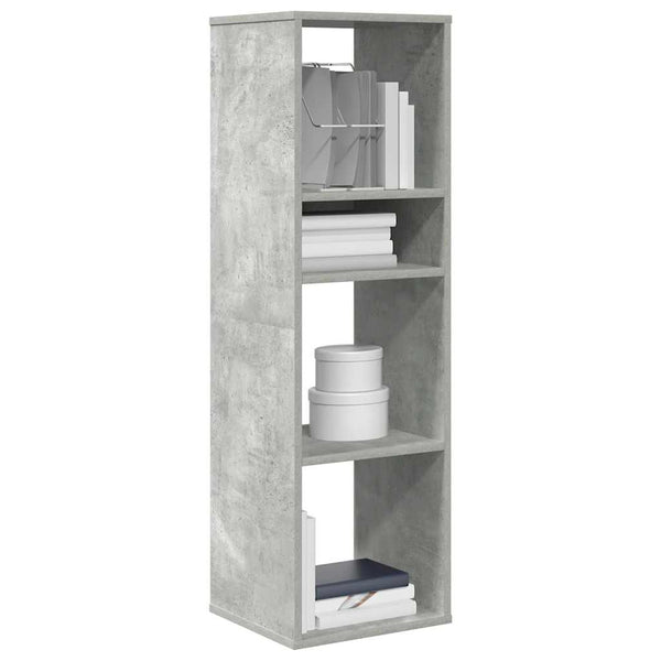 Betongraues Bücherregal, 34x31x112 cm
