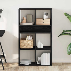 Schwarzes Bücherregal 66x31x112 cm