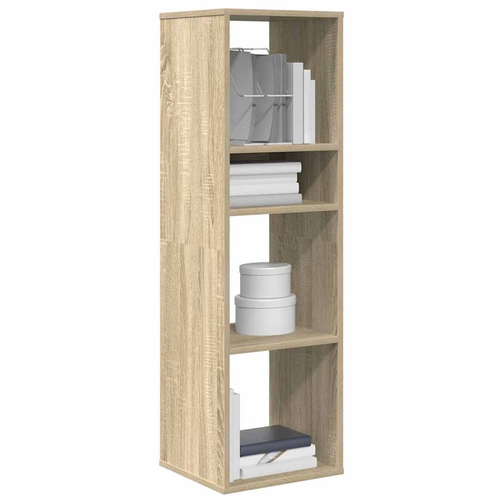 vidaXL Bookshelf Sonoma Oak 34x31x112 cm Engineered Wood