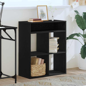 Schwarzes Bücherregal, 66x31x80 cm