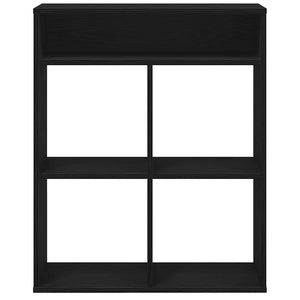 Schwarzes Bücherregal, 66x31x80 cm