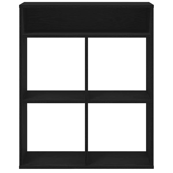 Schwarzes Bücherregal, 66x31x80 cm