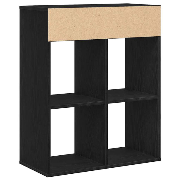 Schwarzes Bücherregal, 66x31x80 cm
