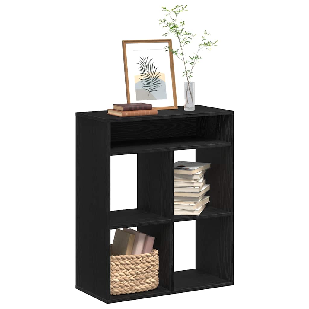 Schwarzes Bücherregal, 66x31x80 cm