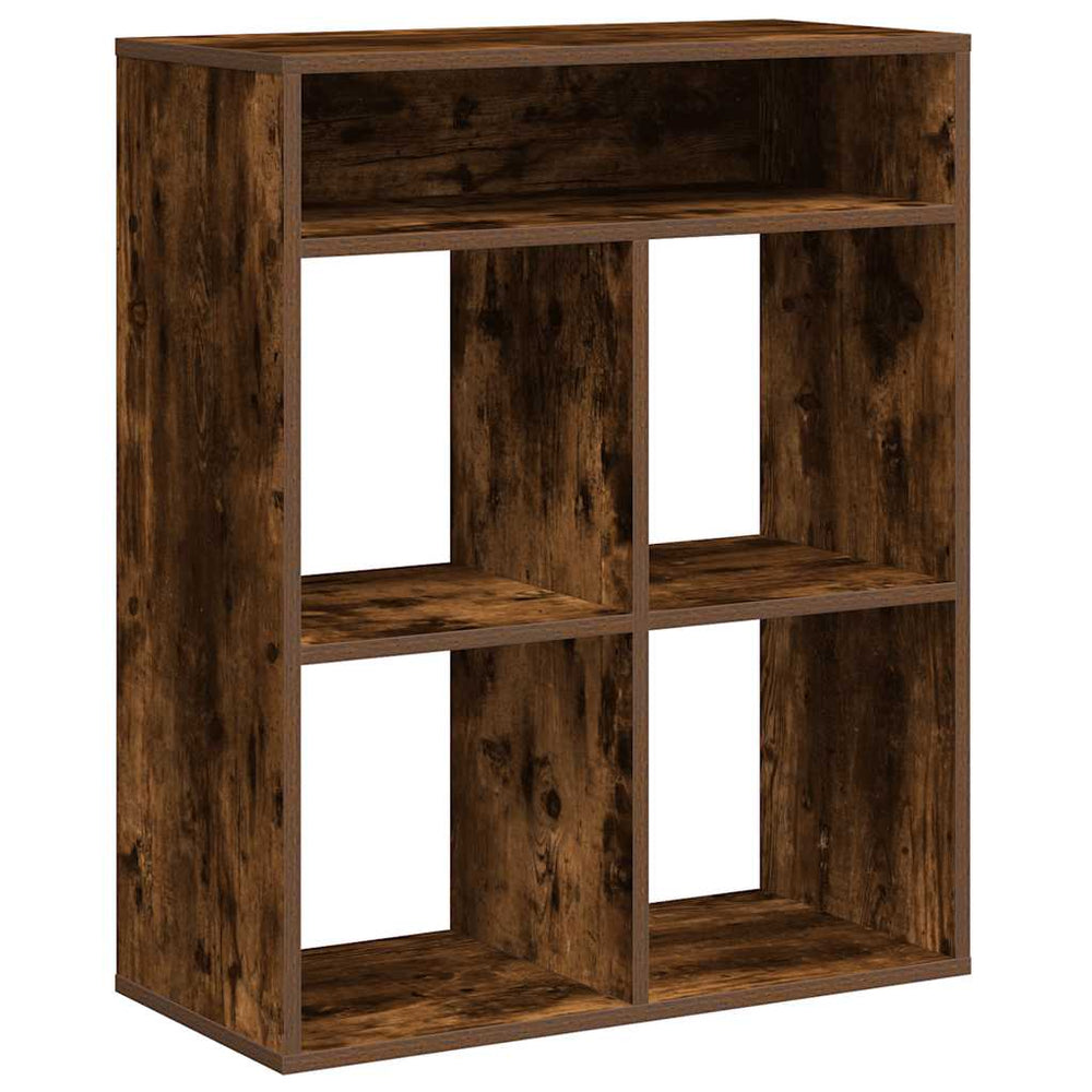 vidaXL Bookshelf Smoked Oak 66x31x80 cm Engineered Wood