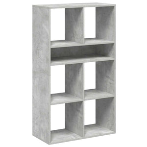 Betongraues Bücherregal, 66x31x112 cm