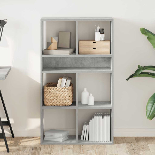 Betongraues Bücherregal, 66x31x112 cm