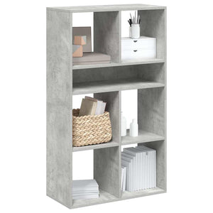 Betongraues Bücherregal, 66x31x112 cm