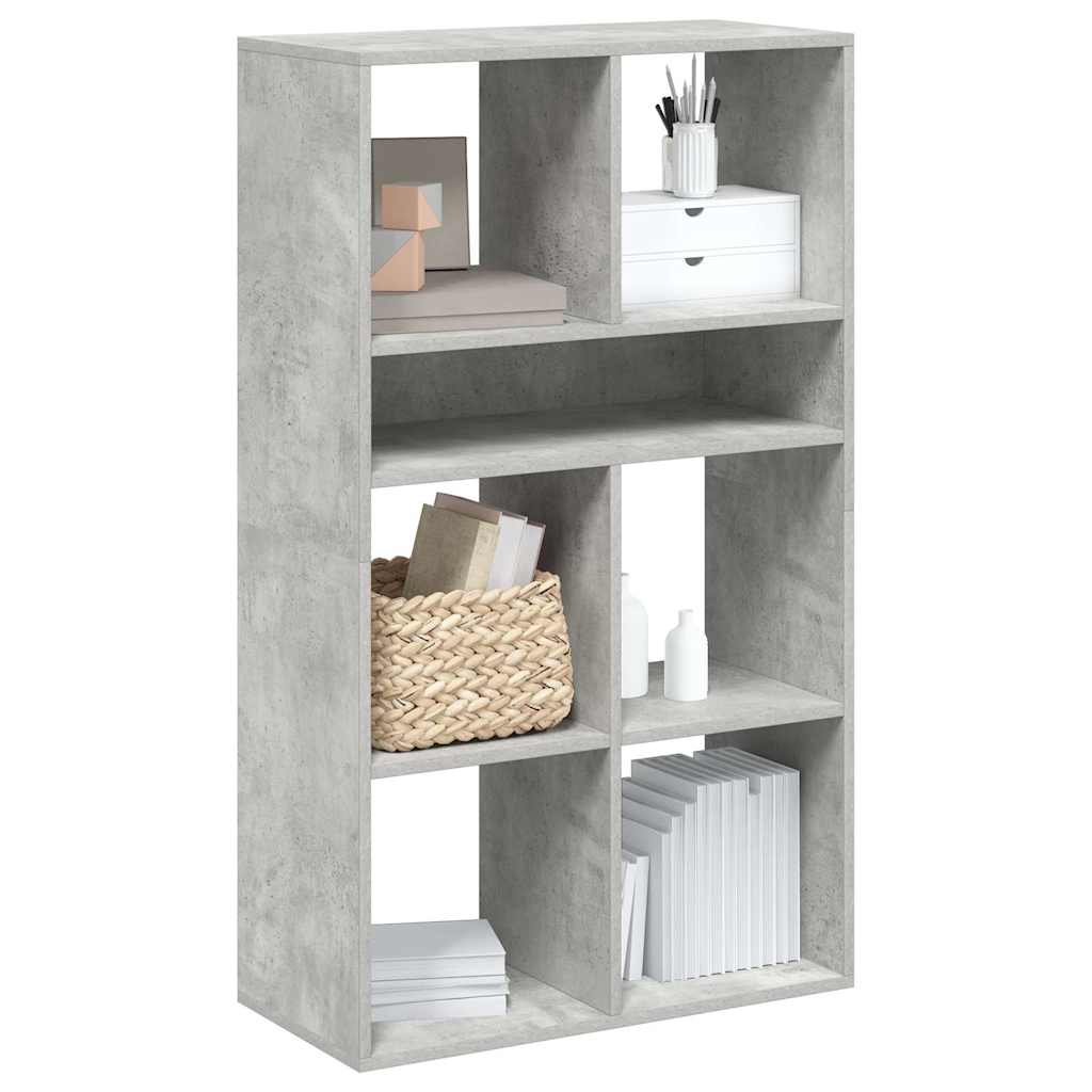Betongraues Bücherregal, 66x31x112 cm