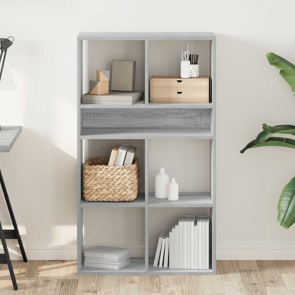 Bücherregal Grau Sonoma 66x31x112 cm