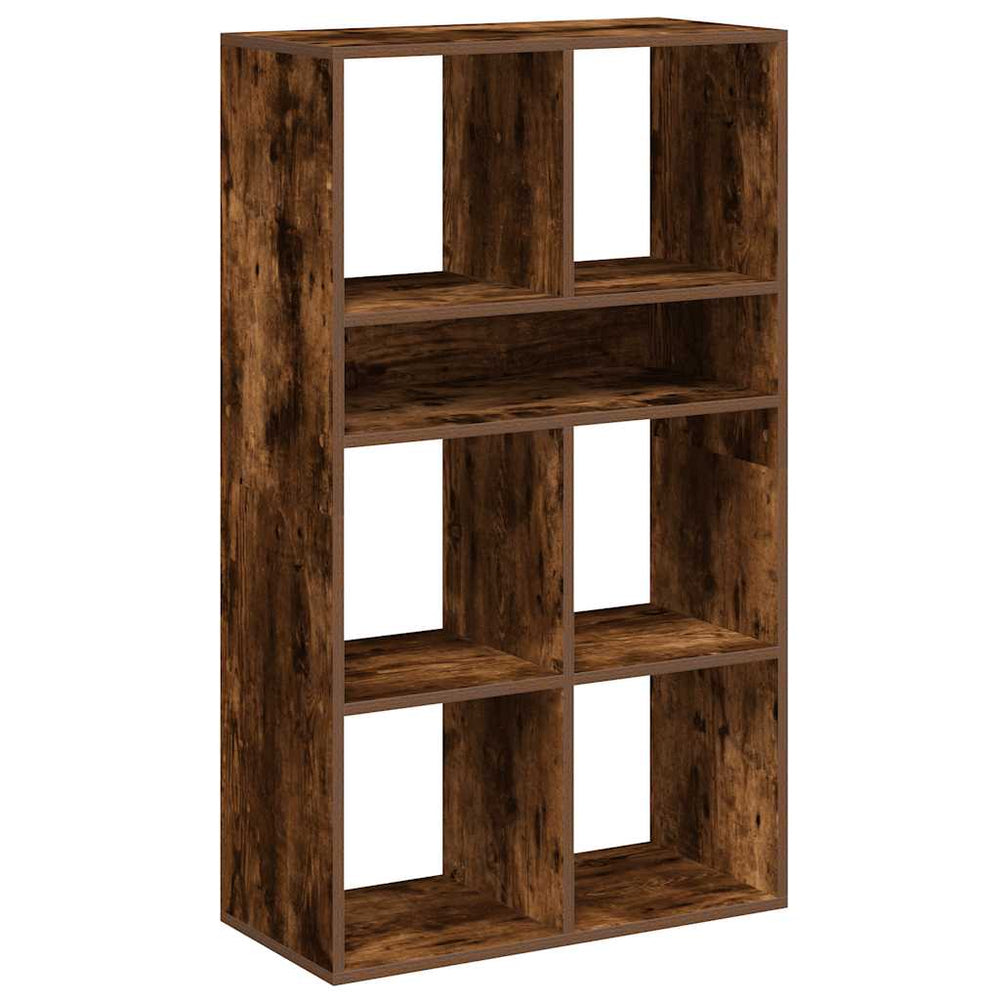 vidaXL Bookcase Smoked Oak 66x31x112 cm Engineered Wood