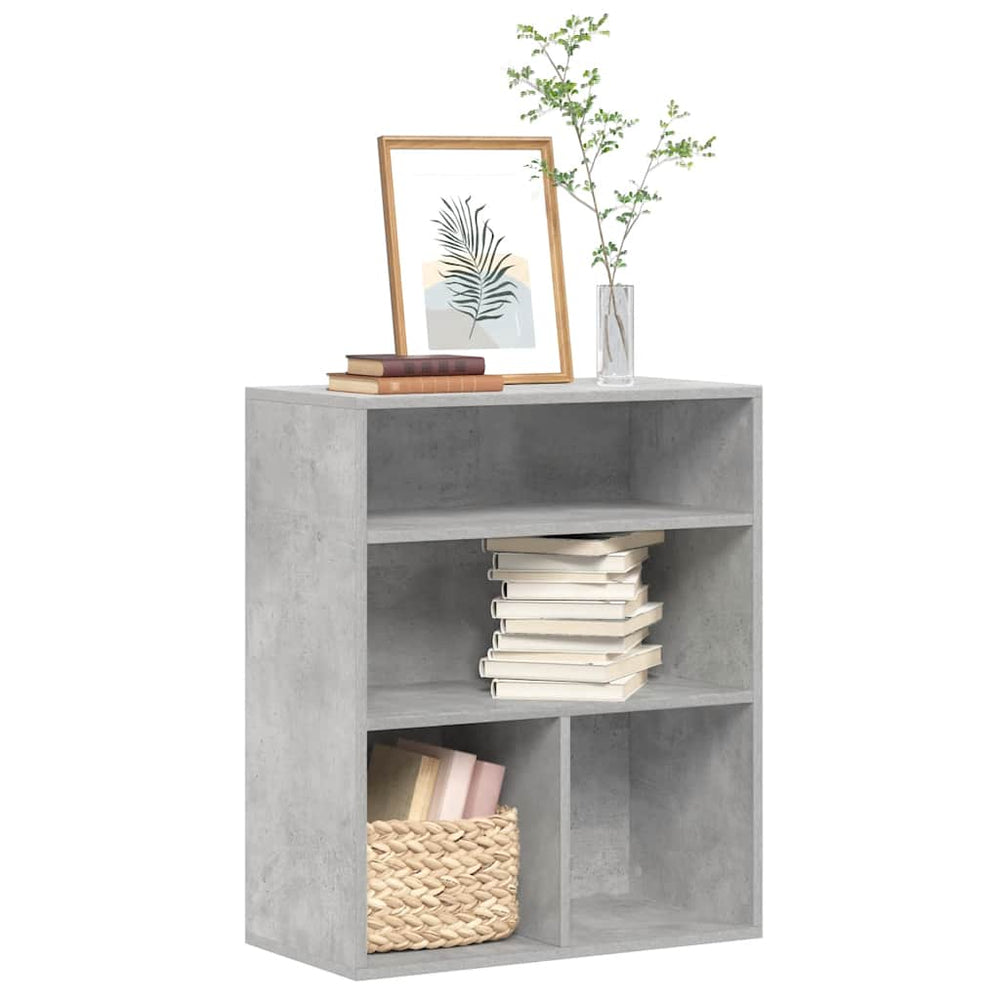 vidaXL Bookcase Concrete Grey 60x30x71.5 cm Engineered Wood