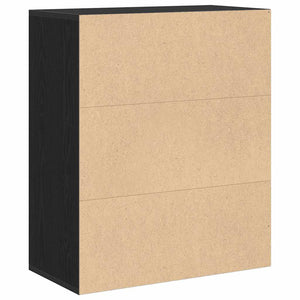 Schwarzes Bücherregal 60x30x71,5 cm
