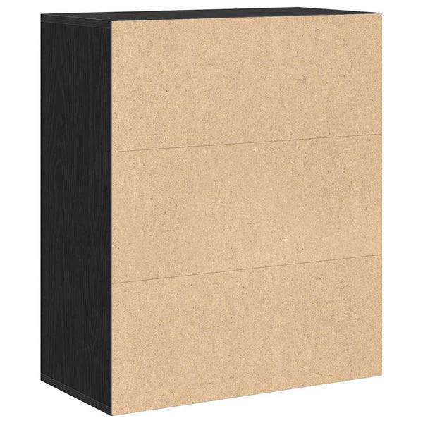 Schwarzes Bücherregal 60x30x71,5 cm