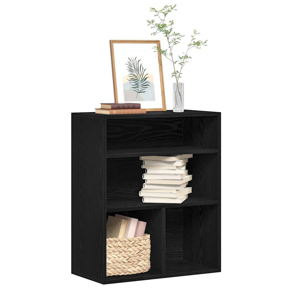 vidaXL Bookshelf Black 60x30x71.5 cm Engineered Wood