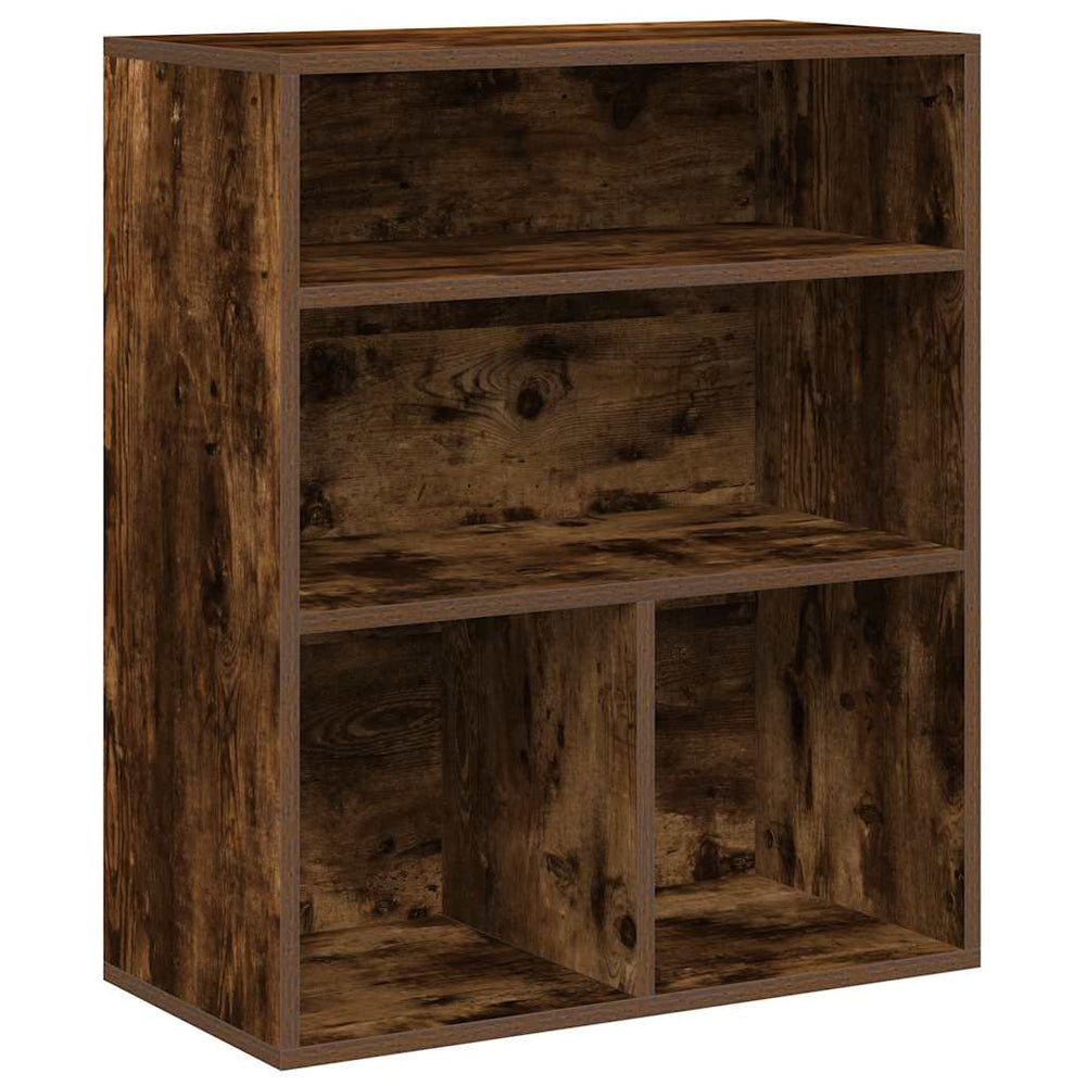 vidaXL Bookcase Smoked Oak 60x30x71.5 cm Engineered Wood