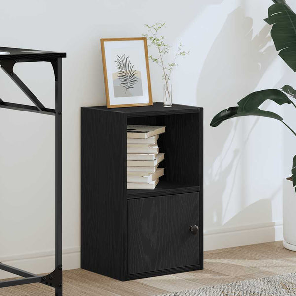 Bücherregal Schwarz Eichen-Optik
