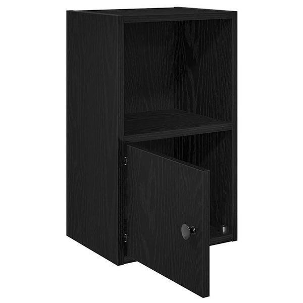 Bücherregal Schwarz Eichen-Optik