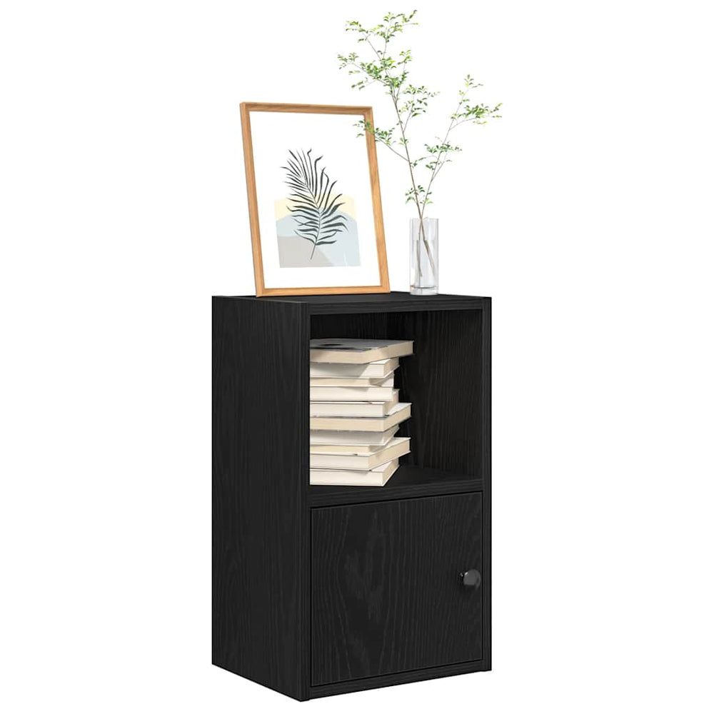 vidaXL Bookcase Black Oak Look 31x24x52 cm Engineered Wood