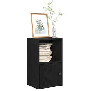 Bücherregal Schwarz Eichen-Optik
