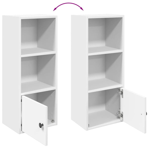 Weißes Bücherregal 31x24x77 cm