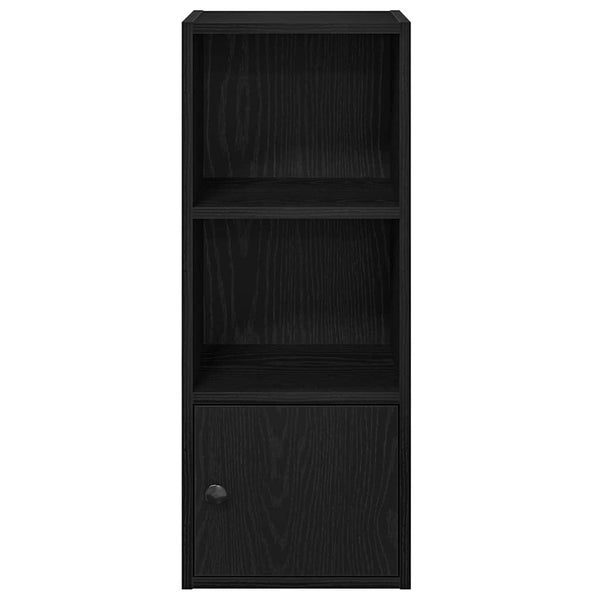 Bücherregal Schwarz Eichen-Optik 77cm