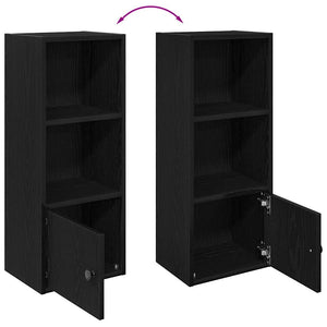 Bücherregal Schwarz Eichen-Optik 77cm