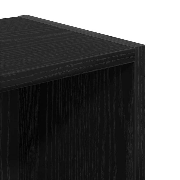 Bücherregal Schwarz Eichen-Optik 77cm