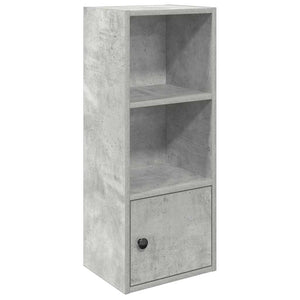 Betongraues Bücherregal, 77 cm hoch