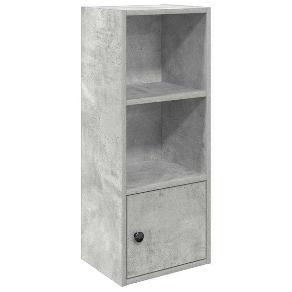 Betongraues Bücherregal, 77 cm hoch